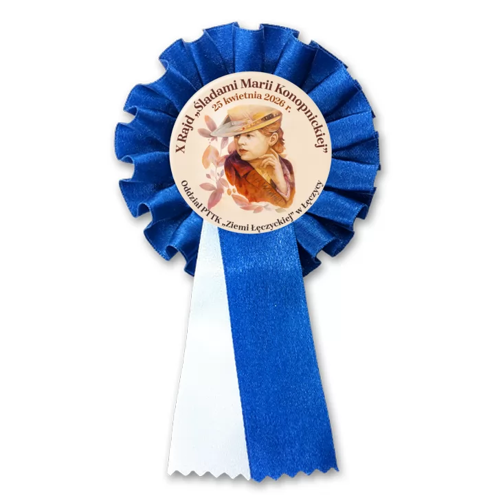 przypinka kotylion X Rajd Śladami Marii Konopnickiej