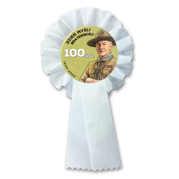 przypinka kotylion 100-lecie DMB Robert Boden Powell