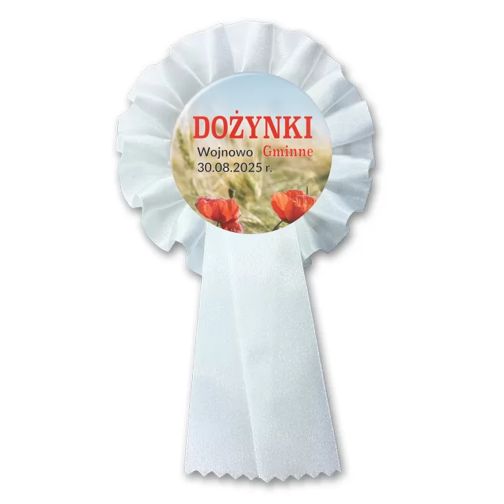 przypinka kotylion Dożynki Gminne Wojnowo 2025