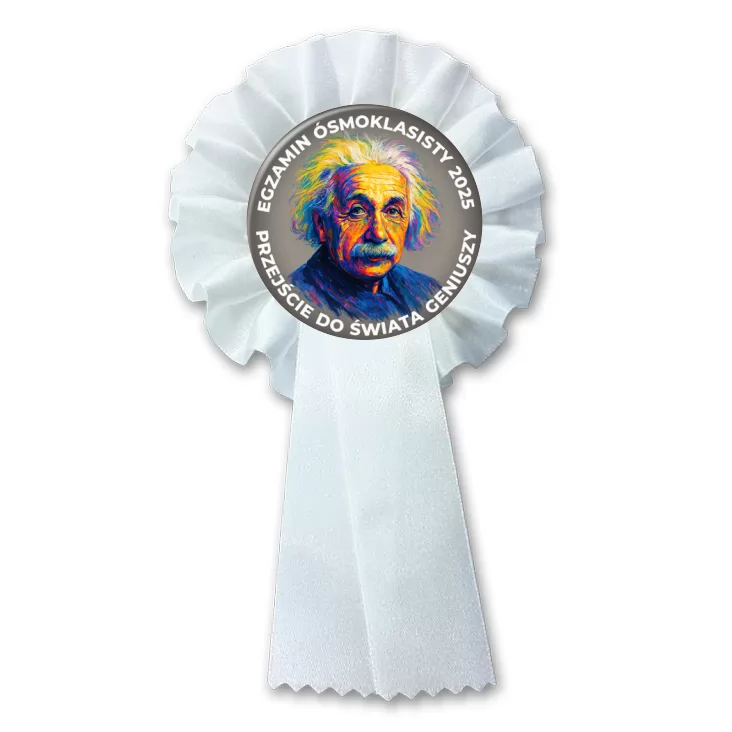 przypinka kotylion Egzamin Ósmoklasisty Einstein świat geniuszy