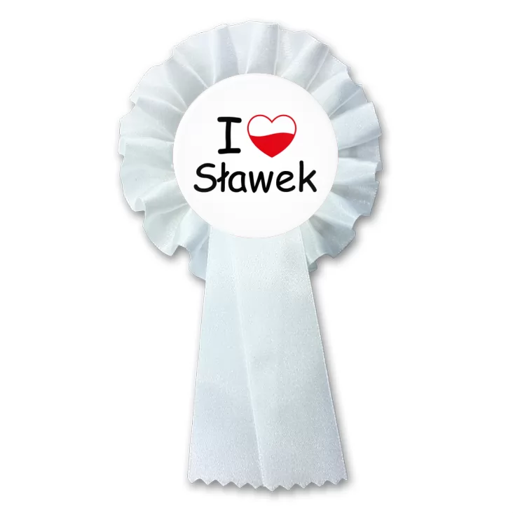 przypinka kotylion I love Sławek
