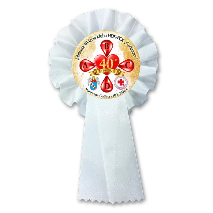 przypinka kotylion Jubileusz 40-lecia PCK Gośliniacy