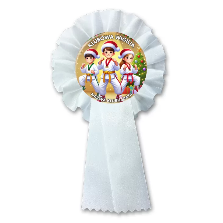 przypinka kotylion Klubowa wigilia taekwondo