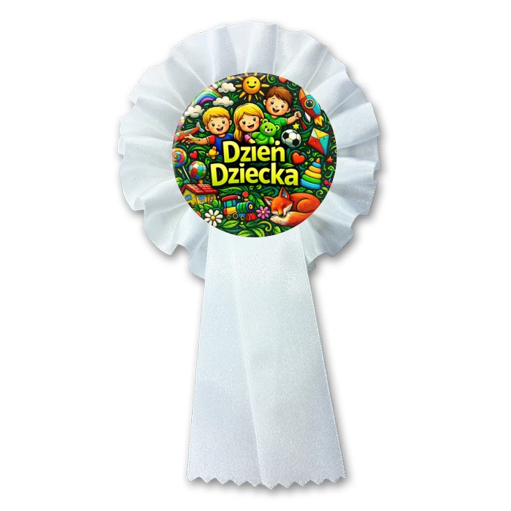 przypinka kotylion Kolorowy Dzień Dziecka