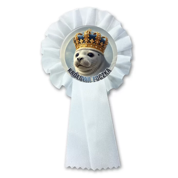 przypinka kotylion Królowa Foczka