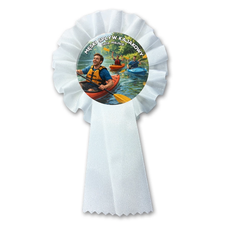 przypinka kotylion Męski spływ kajakowy