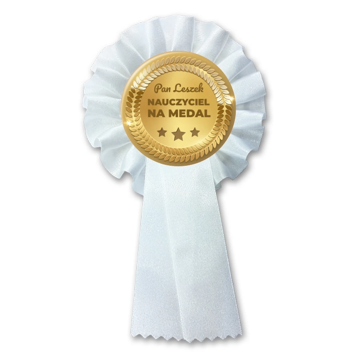 przypinka kotylion Nauczyciel na medal