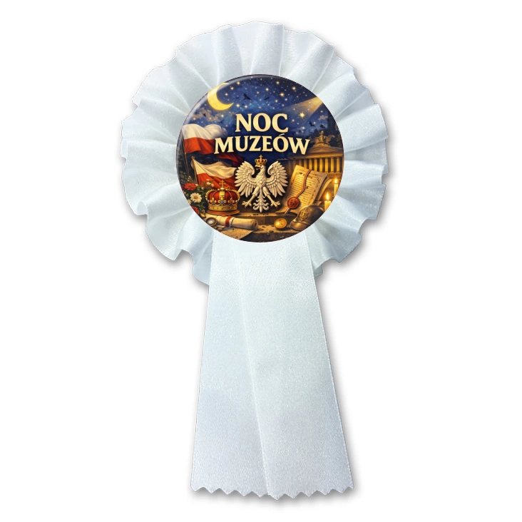 przypinka kotylion Noc Muzeów - symbole narodowe