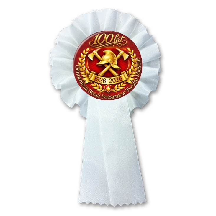 przypinka kotylion Ochotnicza Straż Pożarna w Twoim Mieście