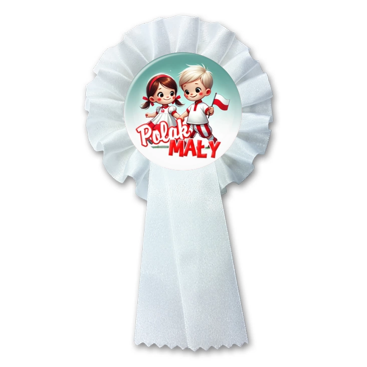 przypinka kotylion Polak Mały chłopiec i dziewczynka