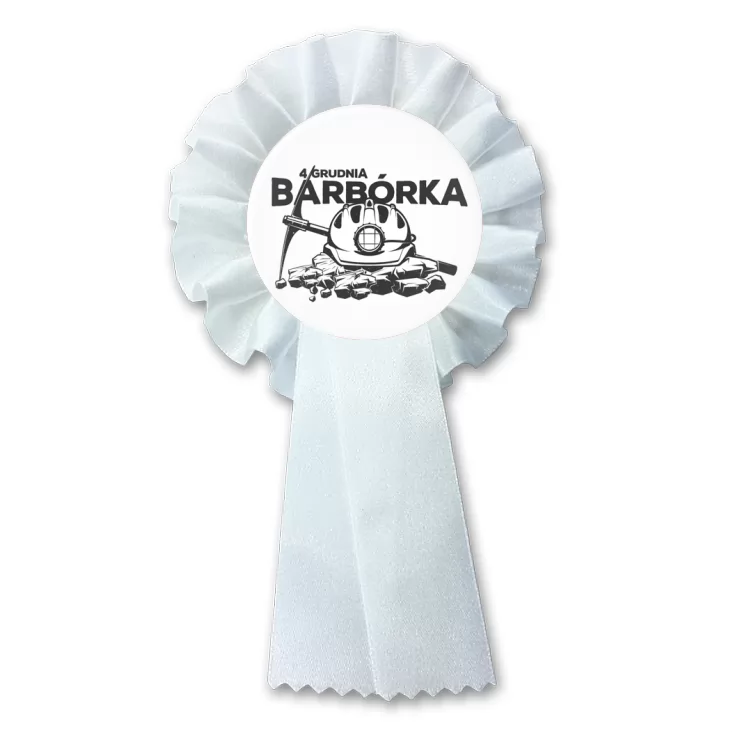 przypinka kotylion Barbórka monochromatyczny wzór