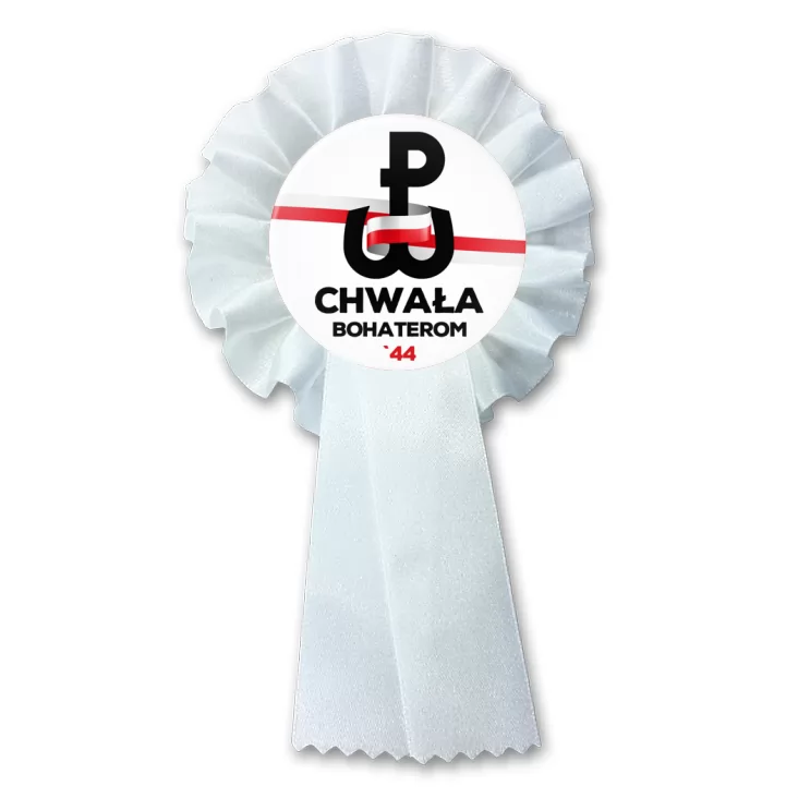 przypinka kotylion Chwała Bohaterom Powstania Warszawskiego