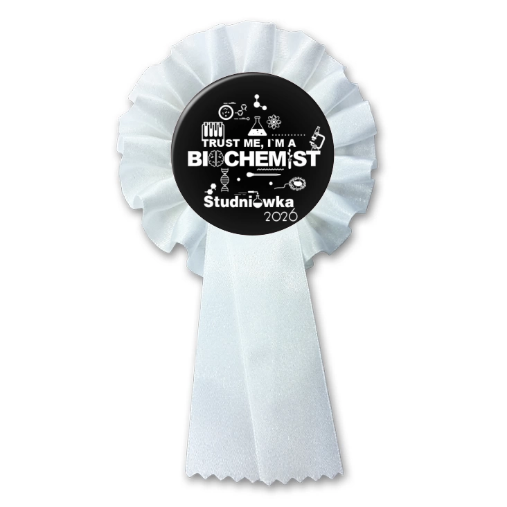 przypinka kotylion Studniówka trust me I am biochemist