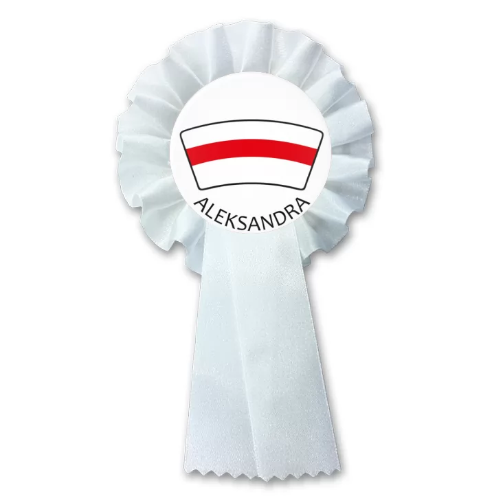 przypinka kotylion Czepek położnej z imieniem