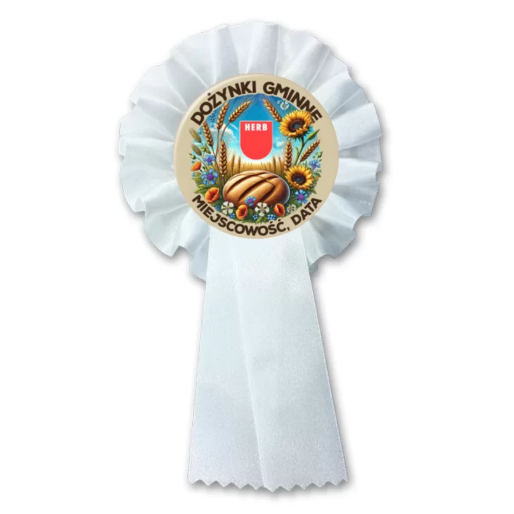 przypinka kotylion Dożynki z herbem