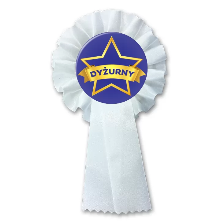 przypinka kotylion Dyżurny złota gwiazda