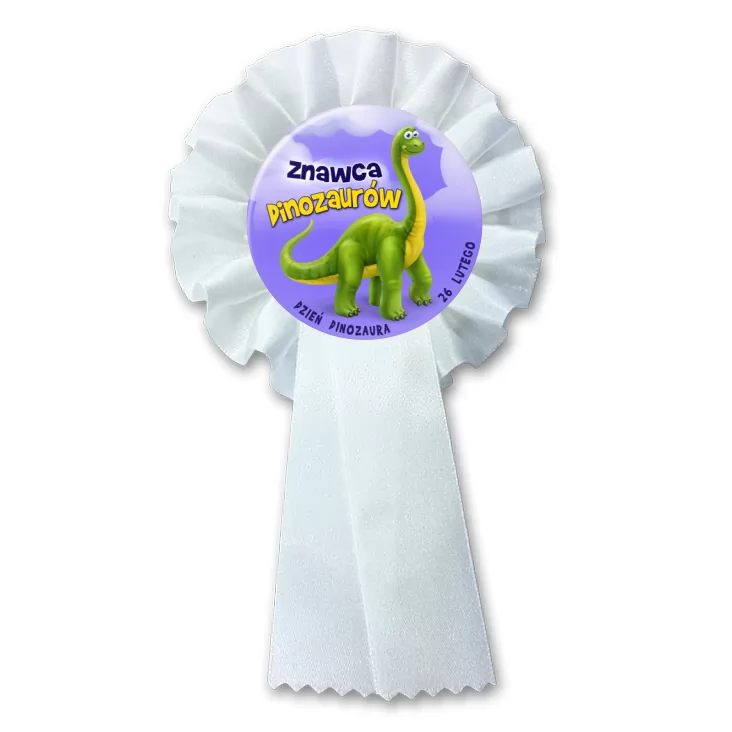 przypinka kotylion Znawca Dinozaurów