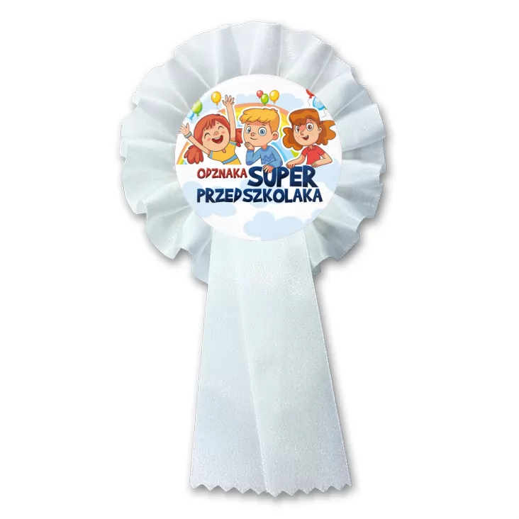 przypinka kotylion Dzień Przedszkolaka Super Przedszkolak