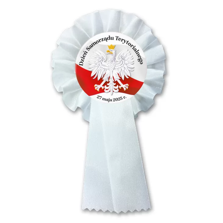 przypinka kotylion Dzień Samorządu Terytorialnego z flagą