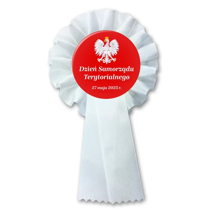 przypinka kotylion Dzień Samorządu Terytorialnego z orłem