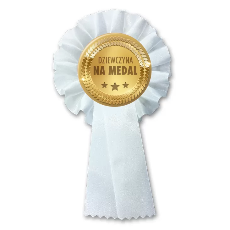 przypinka kotylion Dziewczyna na medal