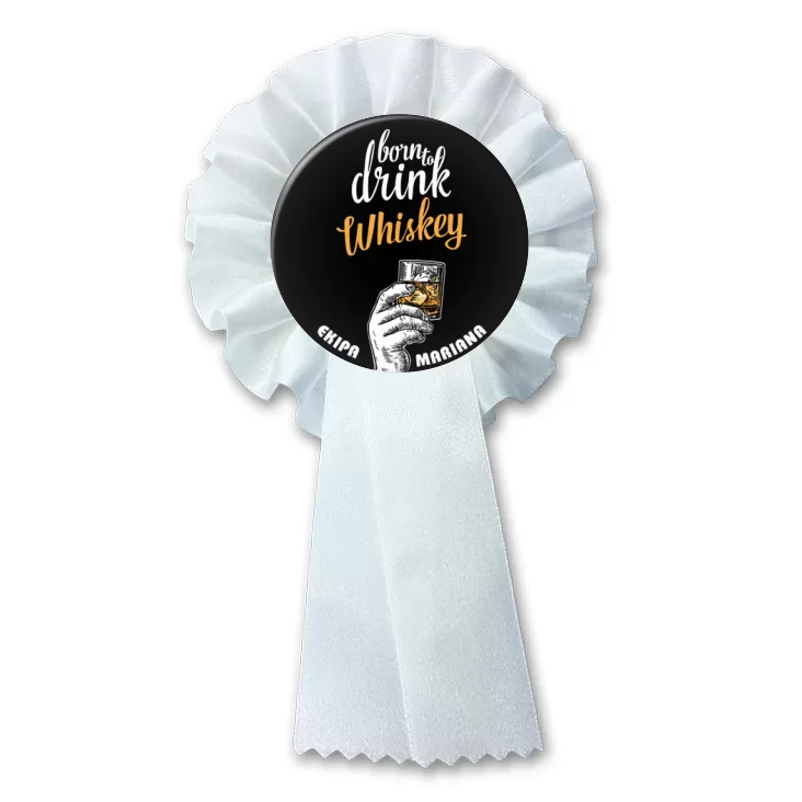 przypinka kotylion Ekipa Mariana Born to drink whiskey