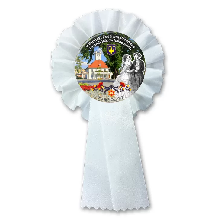 przypinka kotylion Festiwal Poloneza i Innych Tańców Narodowych Błonie 2022