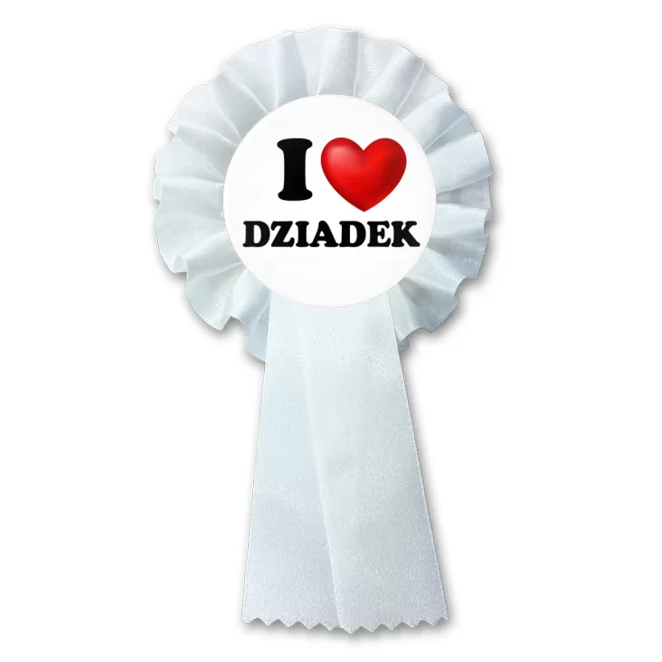 przypinka kotylion I love dziadek