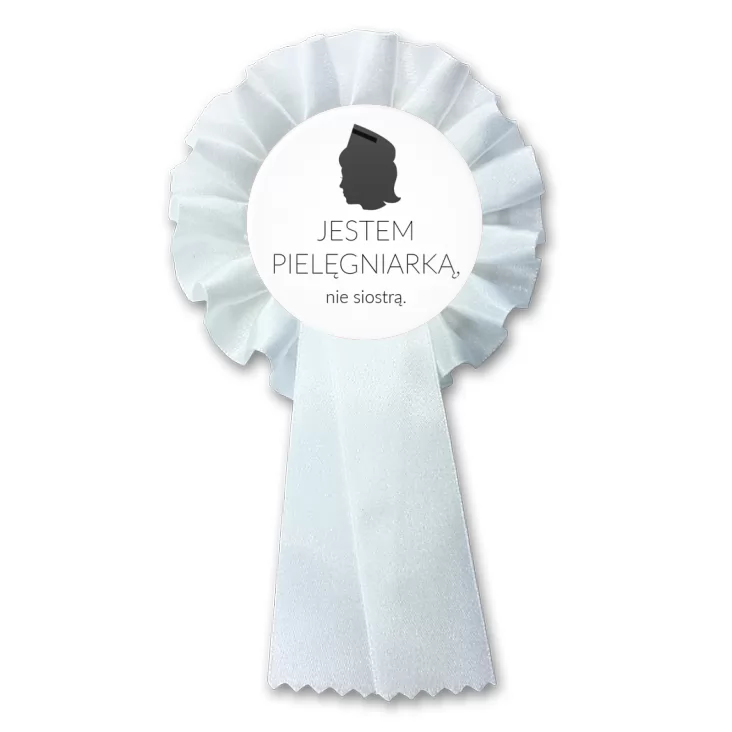 przypinka kotylion Jestem pielęgniarką nie siostrą