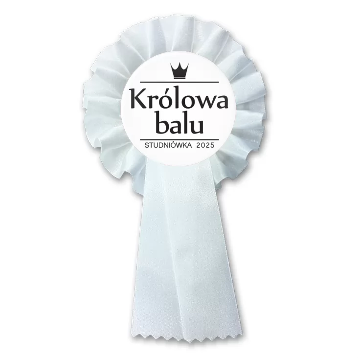 przypinka kotylion Królowa balu na studniówkę