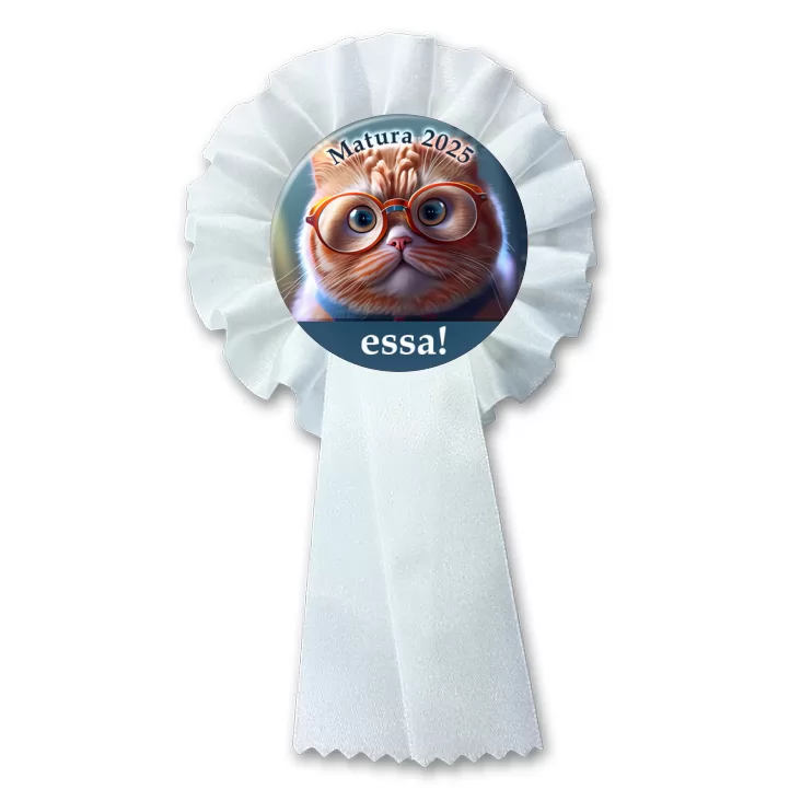 przypinka kotylion Matura z kotem essa