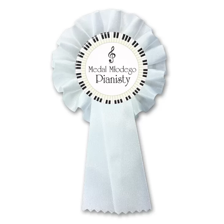 przypinka kotylion Medal Młodego Pianisty