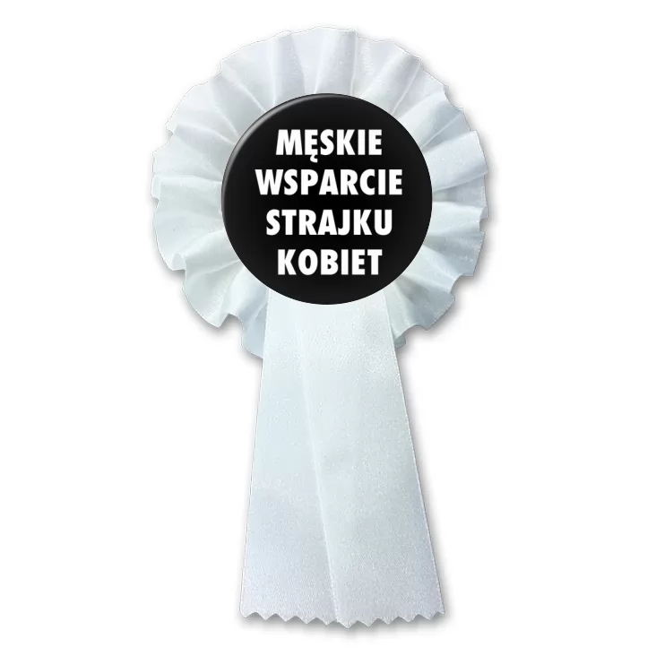 przypinka kotylion Męskie wsparcie strajku kobiet