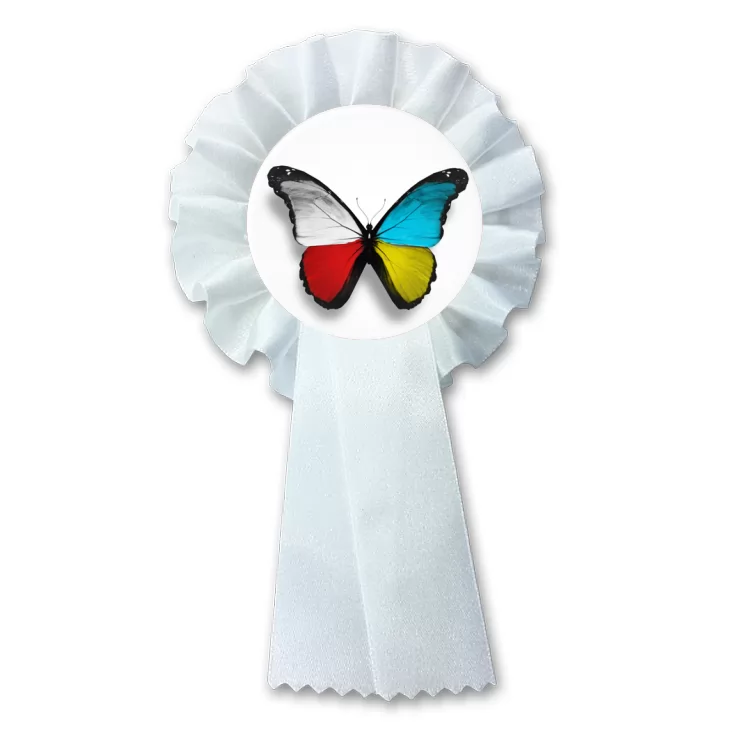 przypinka kotylion Motyl Polska-Ukraina
