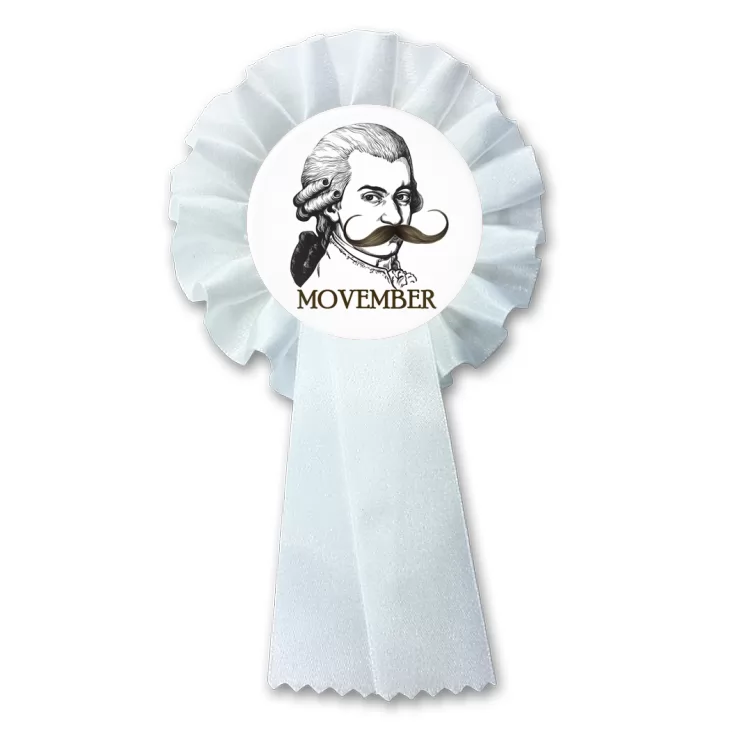 przypinka kotylion Movember Mozart