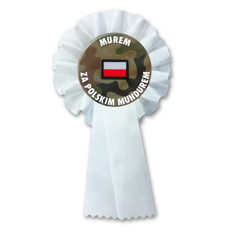 przypinka kotylion Murem za polskim mundurem Moro