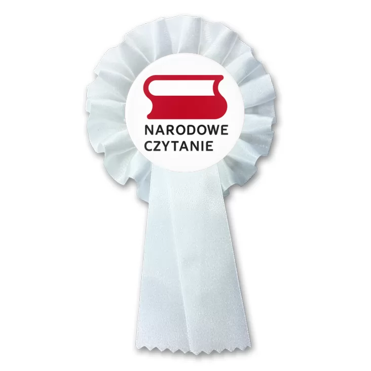 przypinka kotylion Narodowe Czytanie logo
