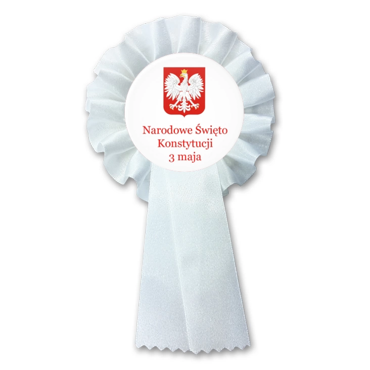 przypinka kotylion 3 Maja Narodowe Święto Konstytucji z Godłem