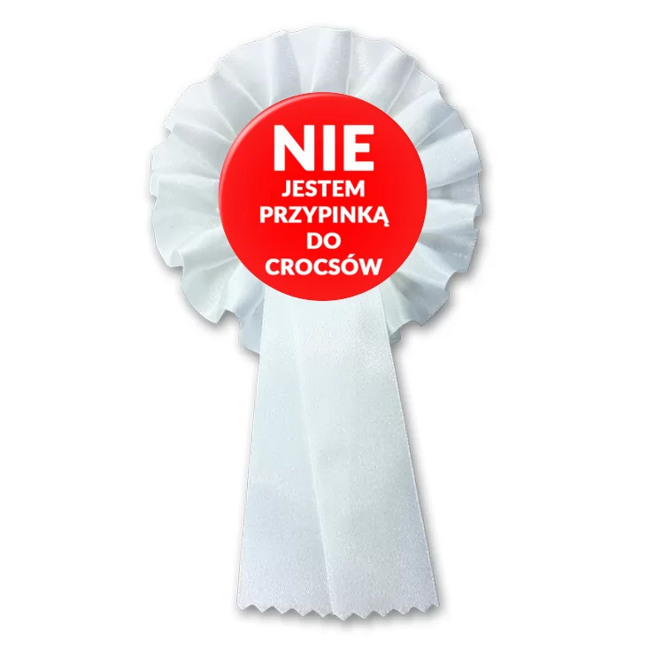 kotylion Nie jestem przypinka do crocsów