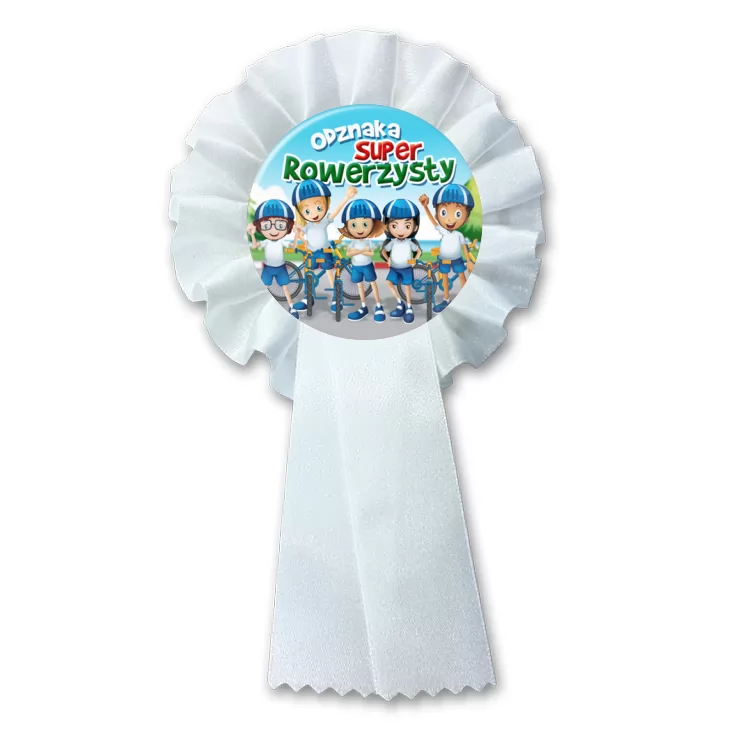 przypinka kotylion Odznaka Super Rowerzysty