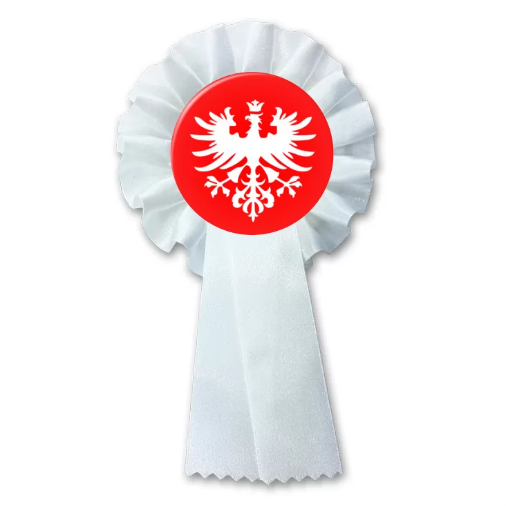 przypinka kotylion Orzeł Powstania Wielkopolskiego Na Czerwonym Polu