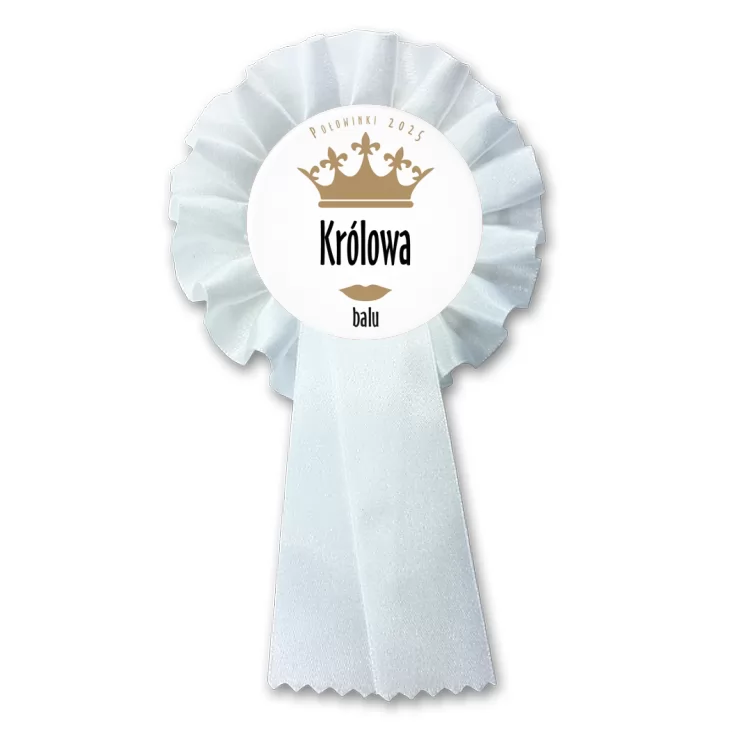 przypinka kotylion Połowinki królowa balu