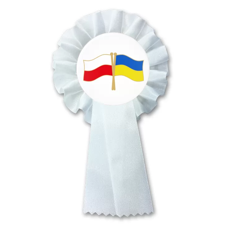 przypinka kotylion Polska-Ukraina flagi