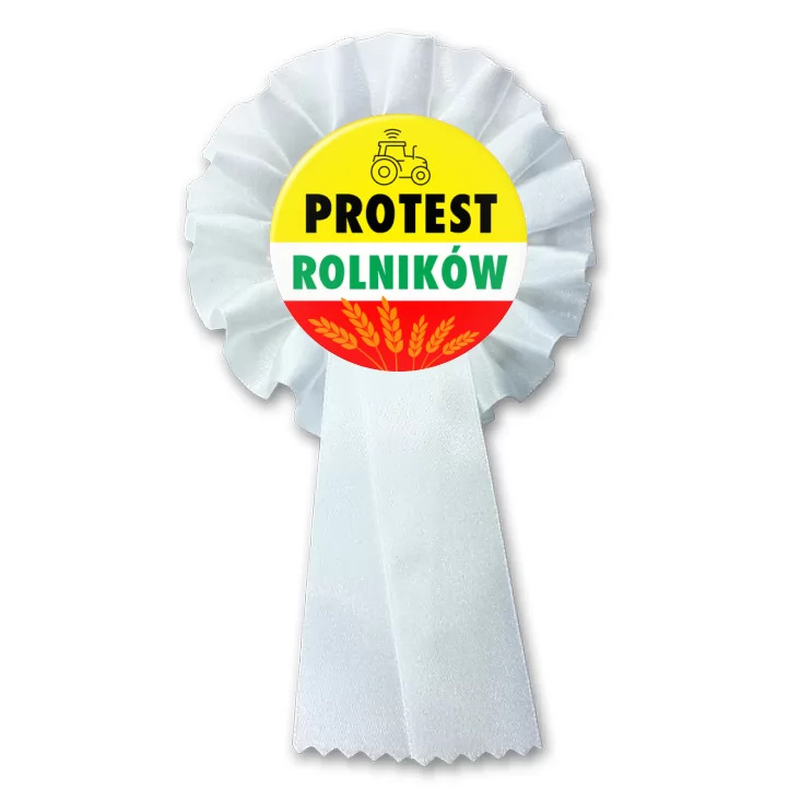 przypinka kotylion Protest rolników