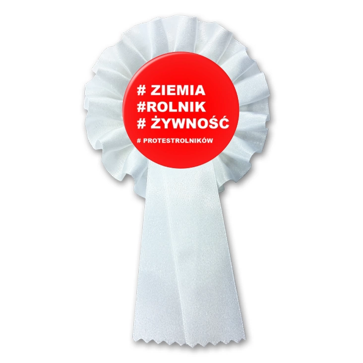 przypinka kotylion Protest rolników ziemia rolnik żywność