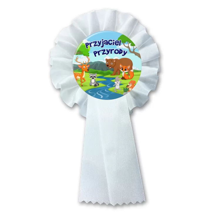 przypinka kotylion Przyjaciel przyrody Dzień Ziemi zwierzęta leśne