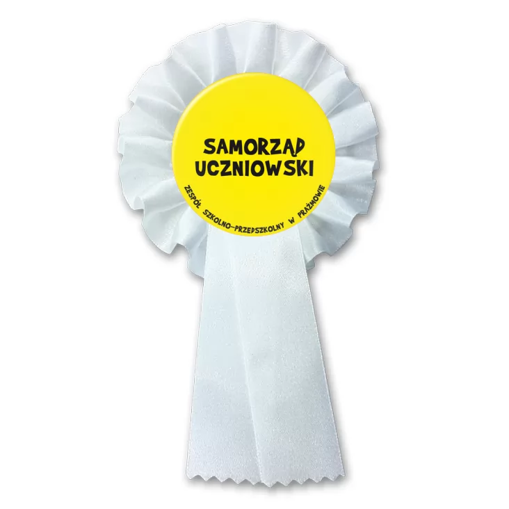 przypinka kotylion Samorząd Uczniowski Zespół Szkolno-Przedszkolny w Prażmowie