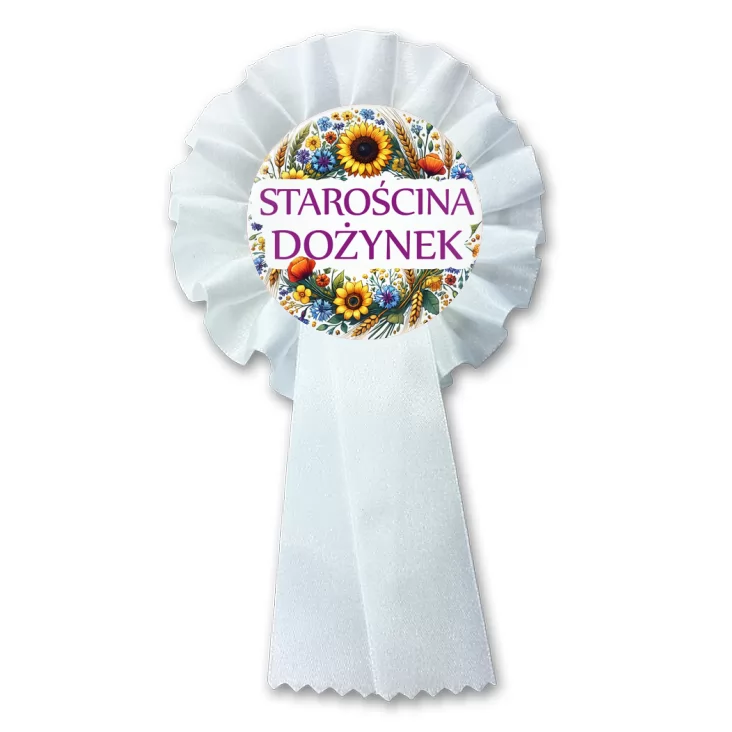przypinka kotylion Starościna dożynek kwiaty polne