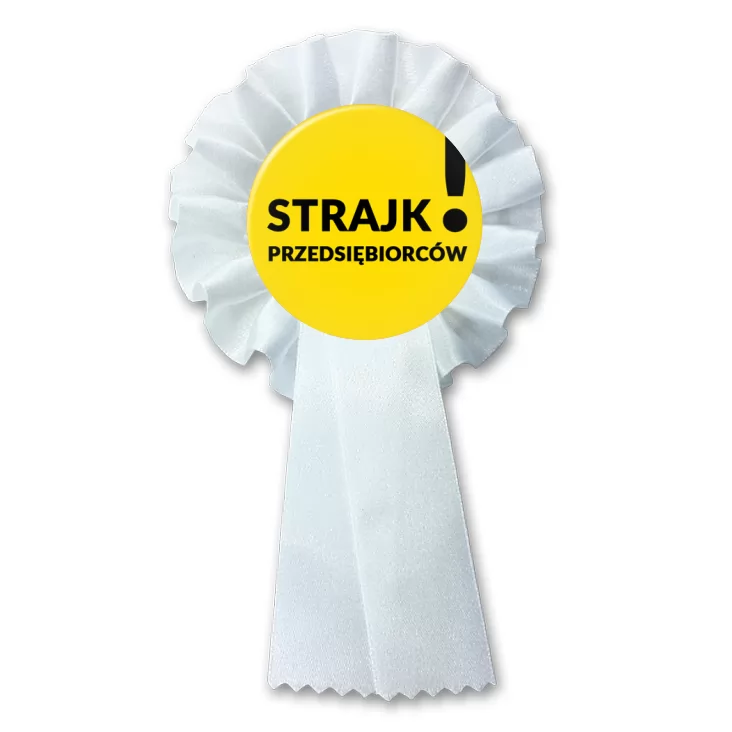 przypinka kotylion Strajk przedsiębiorców