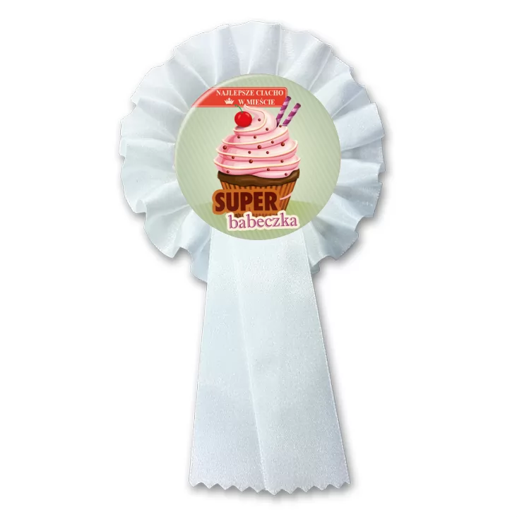 przypinka kotylion Super babeczka pistacjowa